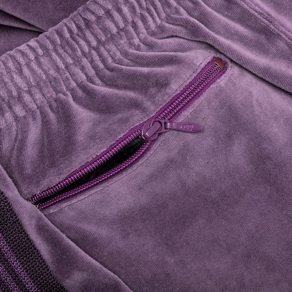 Velour Narrow Track Pant   Purple – Feature