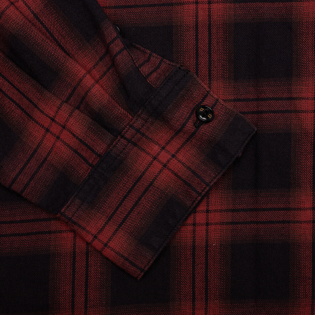 Nel Check SH L/S CO Shirts - Red – Feature