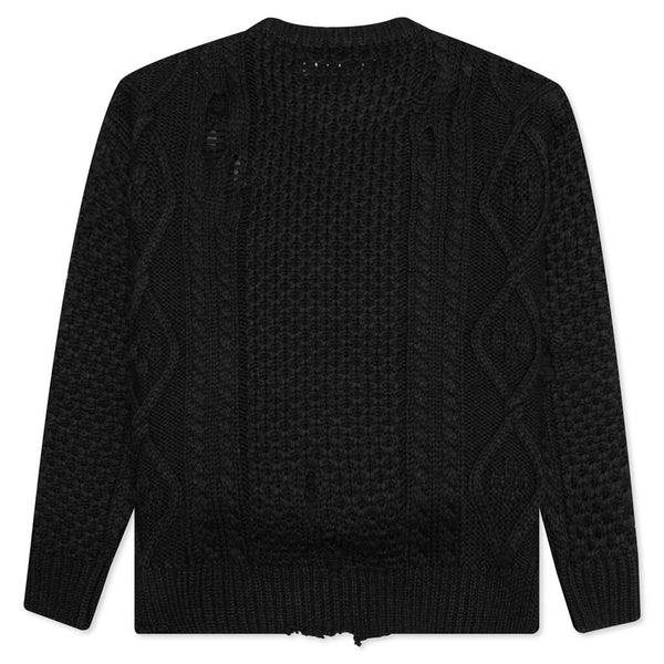 Saint Michael 'CLF' Relaxed Fit Wool Sweater | RADPRESENT M / Black / Knit