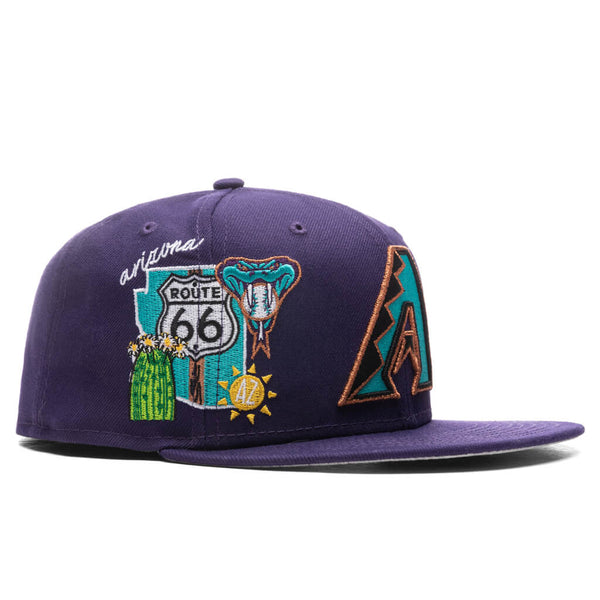 Arizona Diamondbacks New Era City Cluster 59FIFTY Fitted Hat - Purple