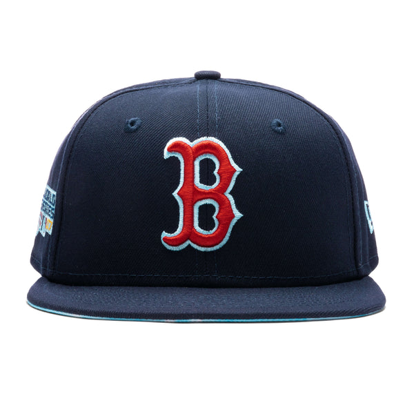 Navy Blue Boston Red Sox Team Patch Pride New Era 59FIFTY Fitted 8