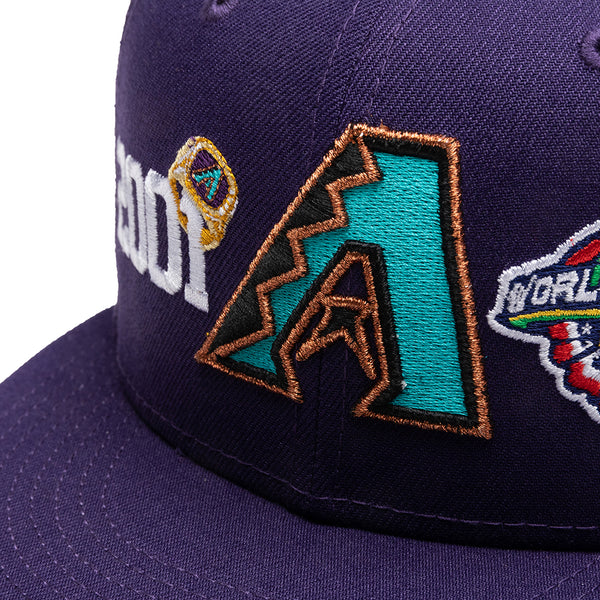 Arizona Diamondbacks 59fifty New Era Hat 7 1/4 - Gray W/ 2001 World Series  SP