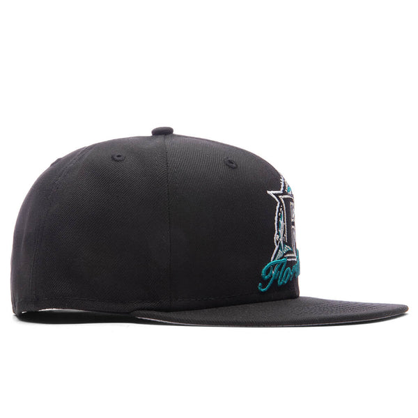 New Era Florida Marlins White/Teal Optic 59FIFTY Fitted Hat