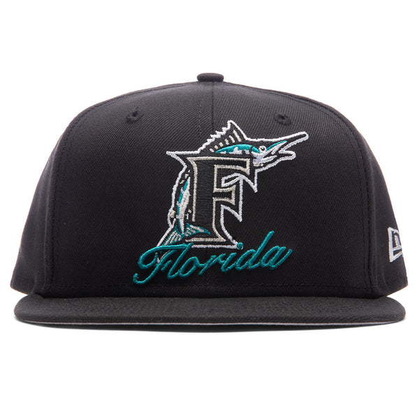 New Era 59FIFTY Florida Marlins Letterman Fitted Cap 7 / Black