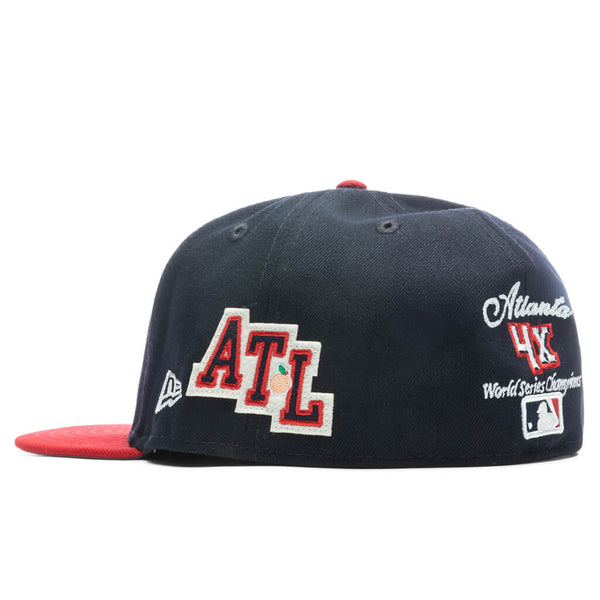 Shop New Era 59Fifty Atlanta Braves Letterman Fitted Hat 60296436