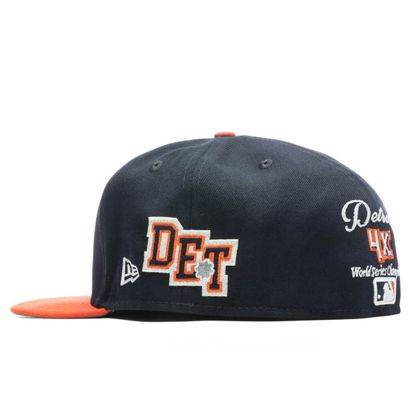 Shop New Era 59Fifty Detroit Tigers Letterman Fitted Hat 60296429 blue