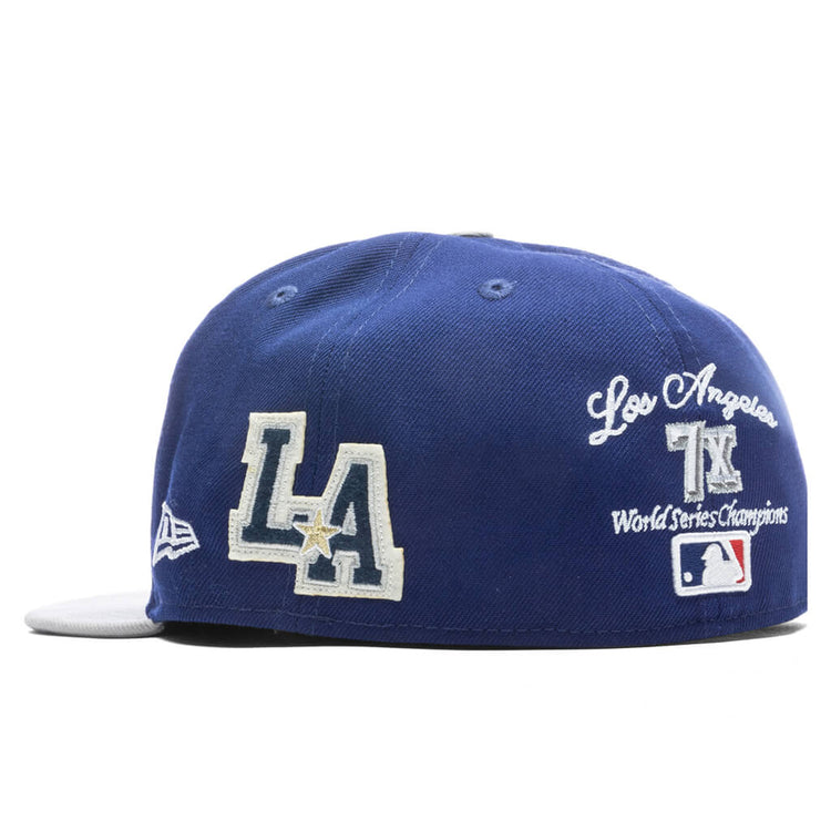 Gorra Plana Negra Ajustada 59FIFTY Essential De Los Angeles Dodgers MLB De New Era