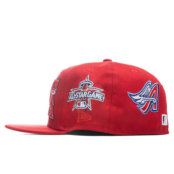 Men's Los Angeles Angels New Era Red Patch Pride 59FIFTY Fitted Hat