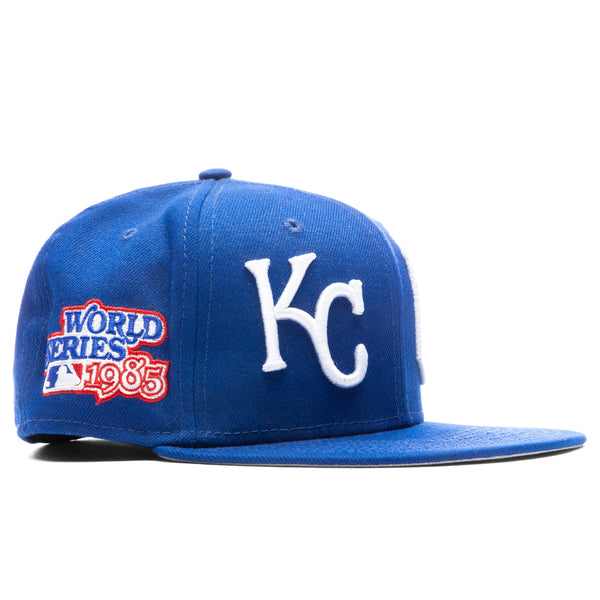 Kansas City Royals New Era 1985 World Series Patch Red Undervisor 59FIFTY  Fitted Hat - White