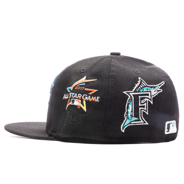 MIAMI MARLINS 2017 ALL STAR GAME BRIGHT BLUE BRIM NEW ERA FITTED