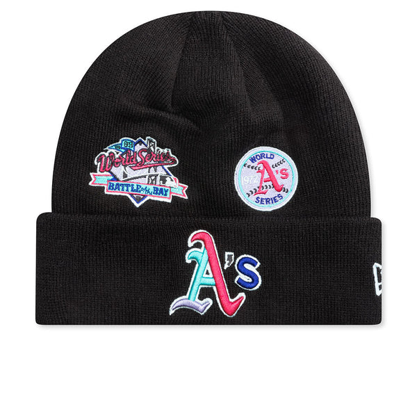 Atlanta Braves New Era Polar Lights Cuffed Knit Hat - Black