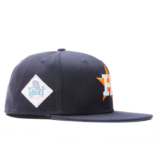 Houston Astros Fitted New Era 59FIFTY Pop Sweat Hat Cap Sky UV