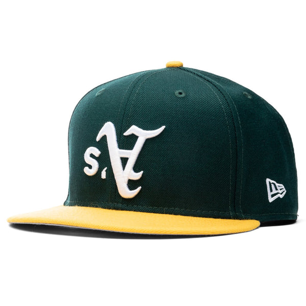 Official New Era MLB Heritage Varsity Oakland Athletics Dark Green