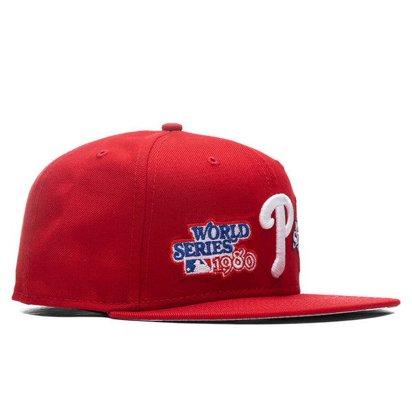Philadelphia Phillies World Champions 1980 T-Shirt from Homage. | Light Blue | Vintage Apparel from Homage.