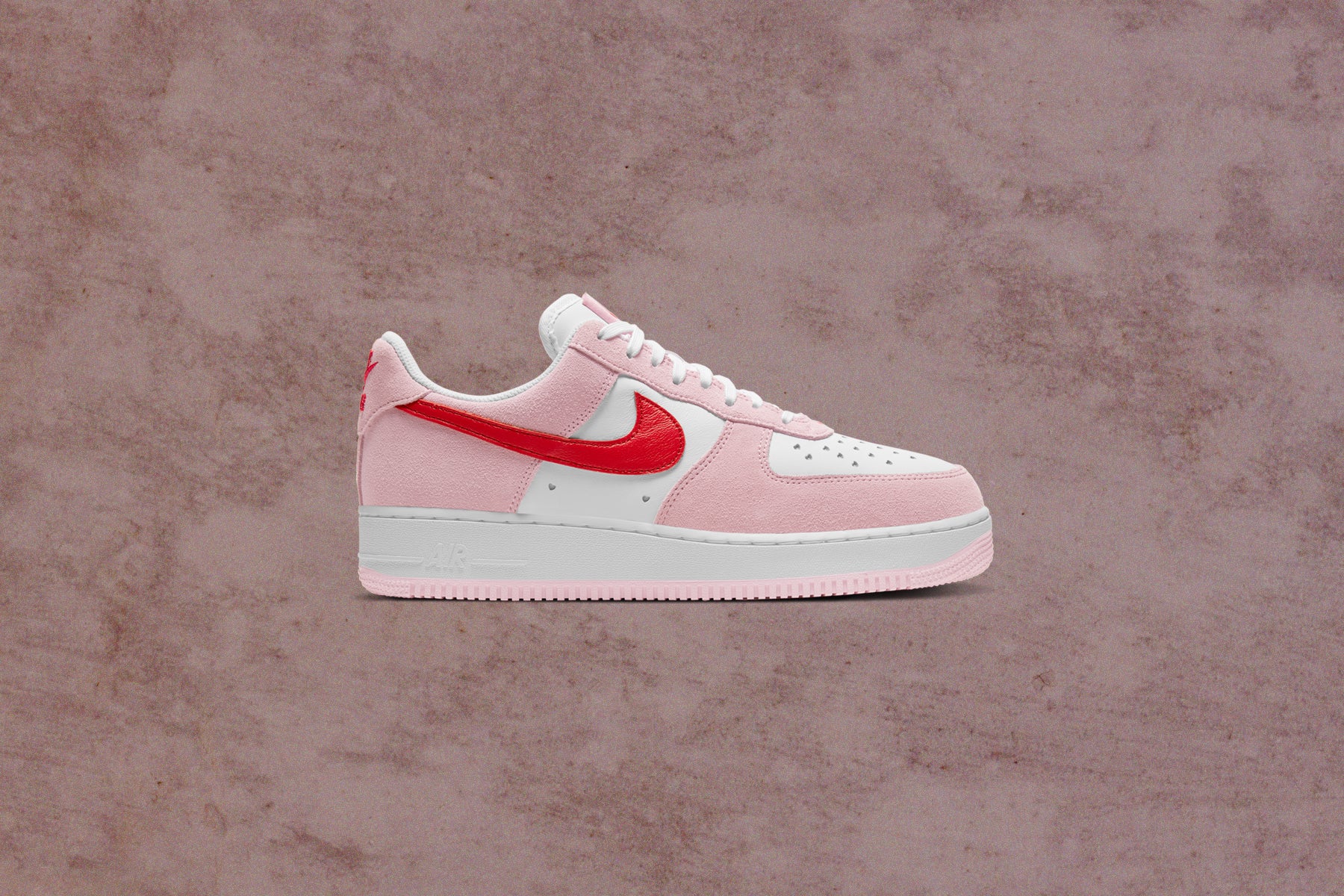 nike air force 1 07 trainers tulip pink university red white