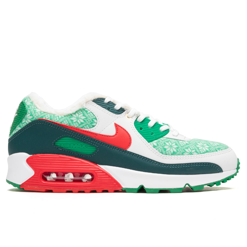 ナイキ キッズ エアマックス９０ Nike Air Max 90 GS - White/University Red/Dark Atomic Teal Air Max 90 - White/University Red/Dark Atomic Teal – Feature