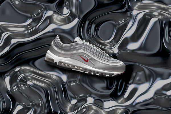 Air Max 97 OG 'Silver Bullet' Metallic Silver/University Red