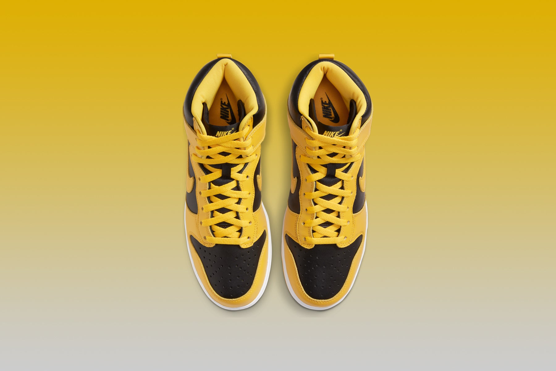 nike dunk high black varsity maize 2020