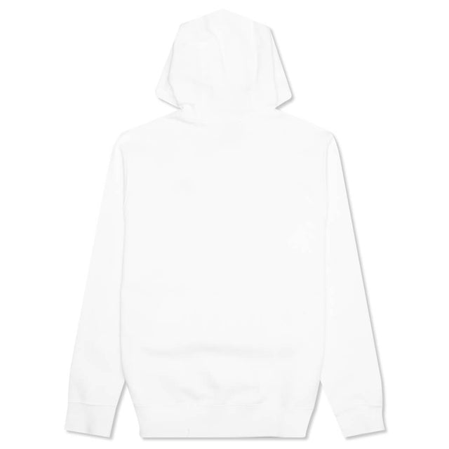 white nike club fleece hoodie