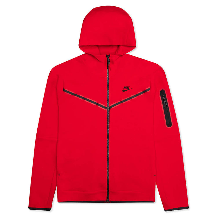 Sportswear Tech Fleece Full Zip Up Hoodie - University Red – Feature