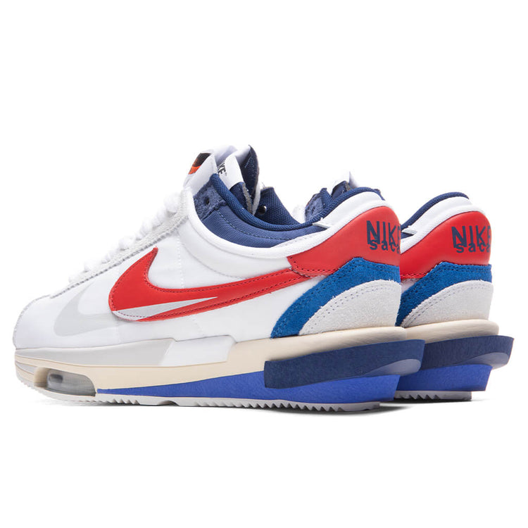 Sacai x Nike Cortez 4.0 White University Red Blue Light Cream DQ0581-100 US 12 DQ0581-100 sacai Nike Zoom Cortez White University Red Blue  main image 3