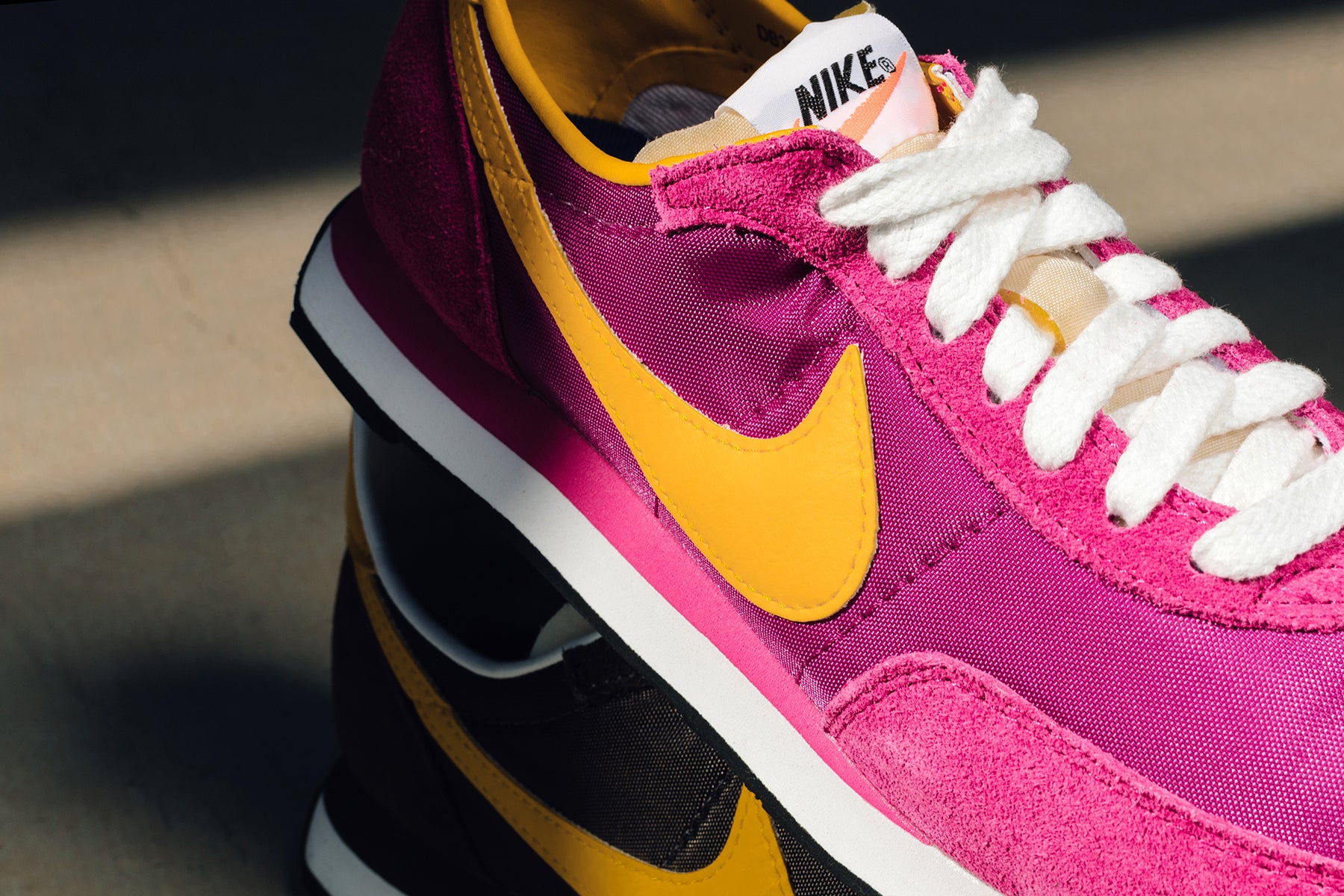 waffle trainer 2 fireberry on feet