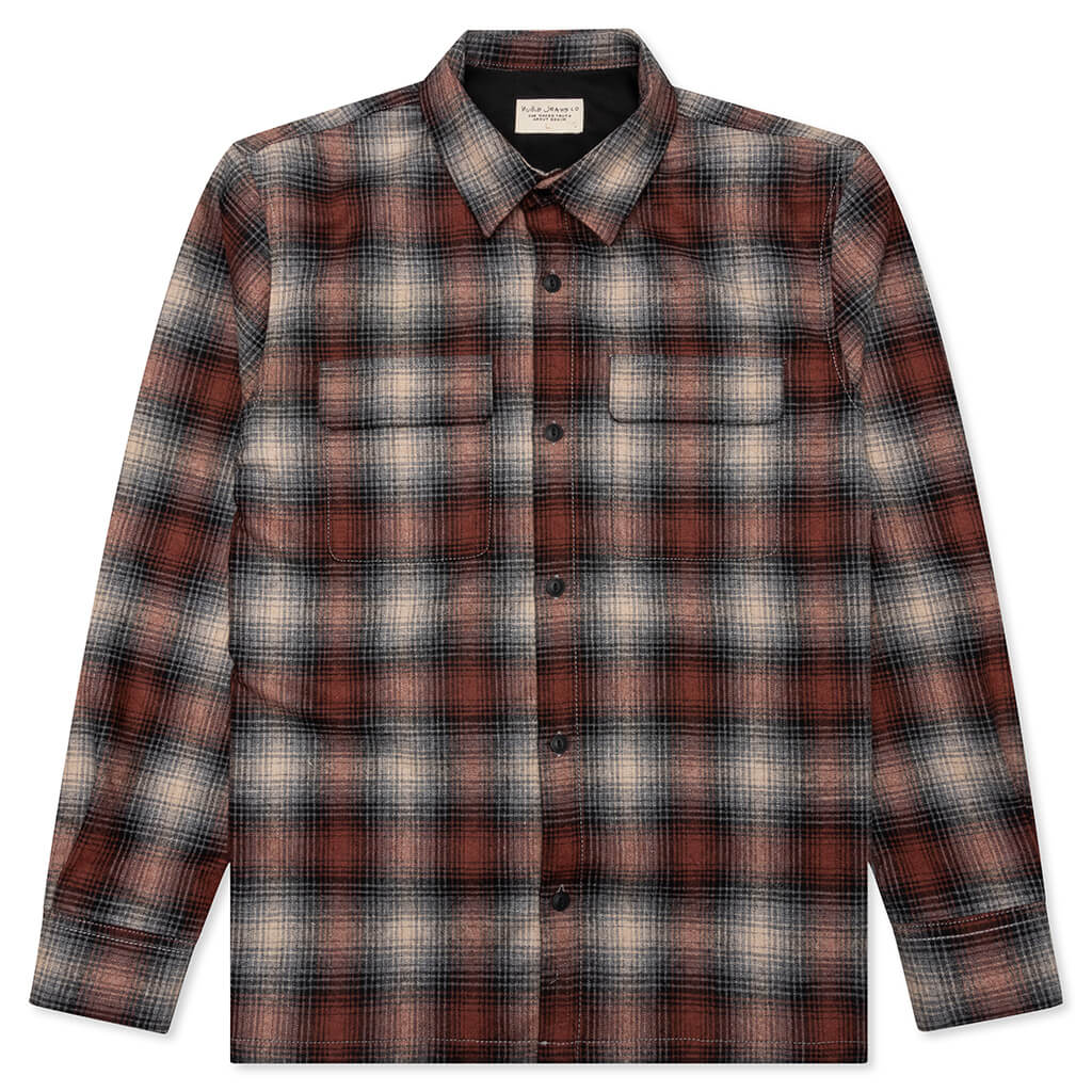 Shadow Check Wool Sten Shadow Check Wool - Poppy Red – Feature