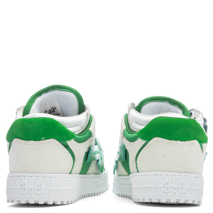 Off-White Low Top‎ Sneakers White Green Zip Tie Arrow Logo Size US 7 EU 40 Floating Arrow Sneaker - White/Green – Feature main image 4