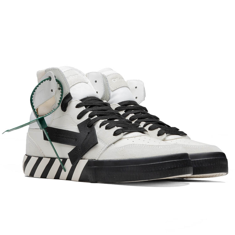 High Top Vulcanized Leather - White/black – Feature
