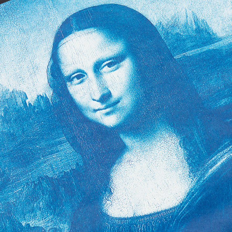 Mona Lisa Slim S/S Tee - White/Blue – Feature