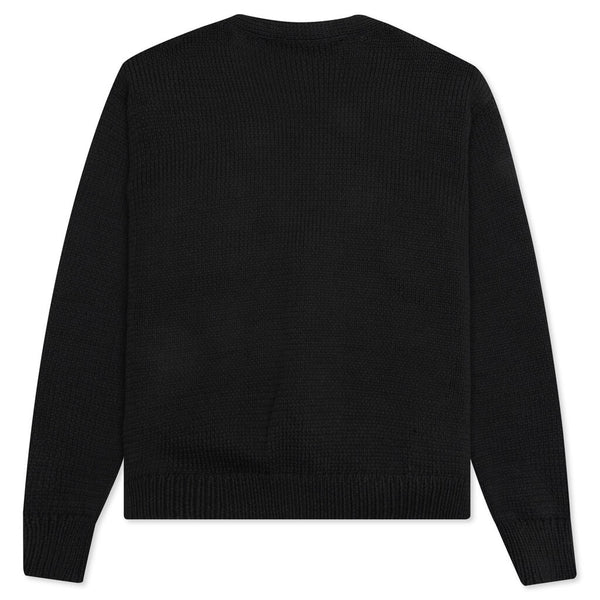 OW PATCH KNIT CARDIGAN in black