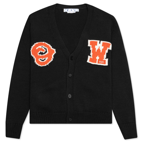 Off-White Kids Ow Patch cotton cardigan - Black