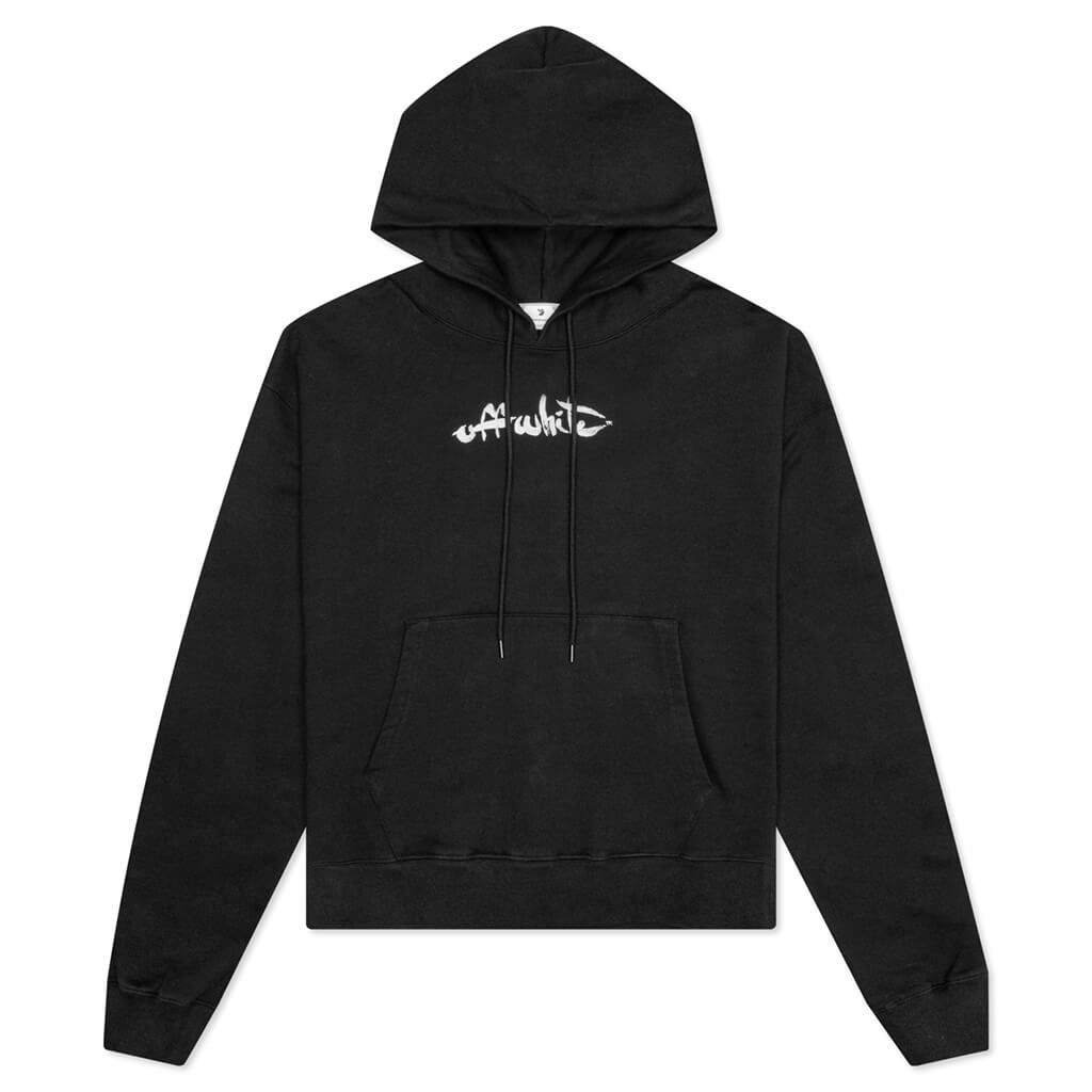 Paint Arrow Slim Hoodie - Black/White – Feature