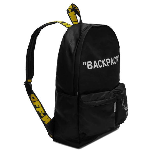 Nylon Backpack - Black/White