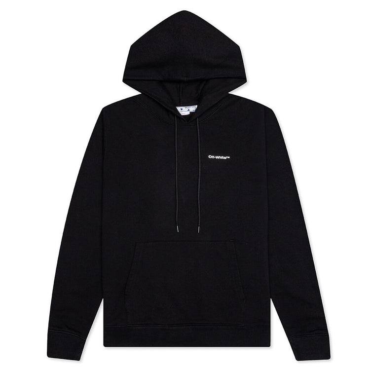Off-White Wave Outline Diag Design Black Slim Hoodie main image 0
