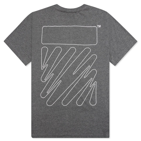 Wave Outl Diag Slim S/S Tee - Melange Grey