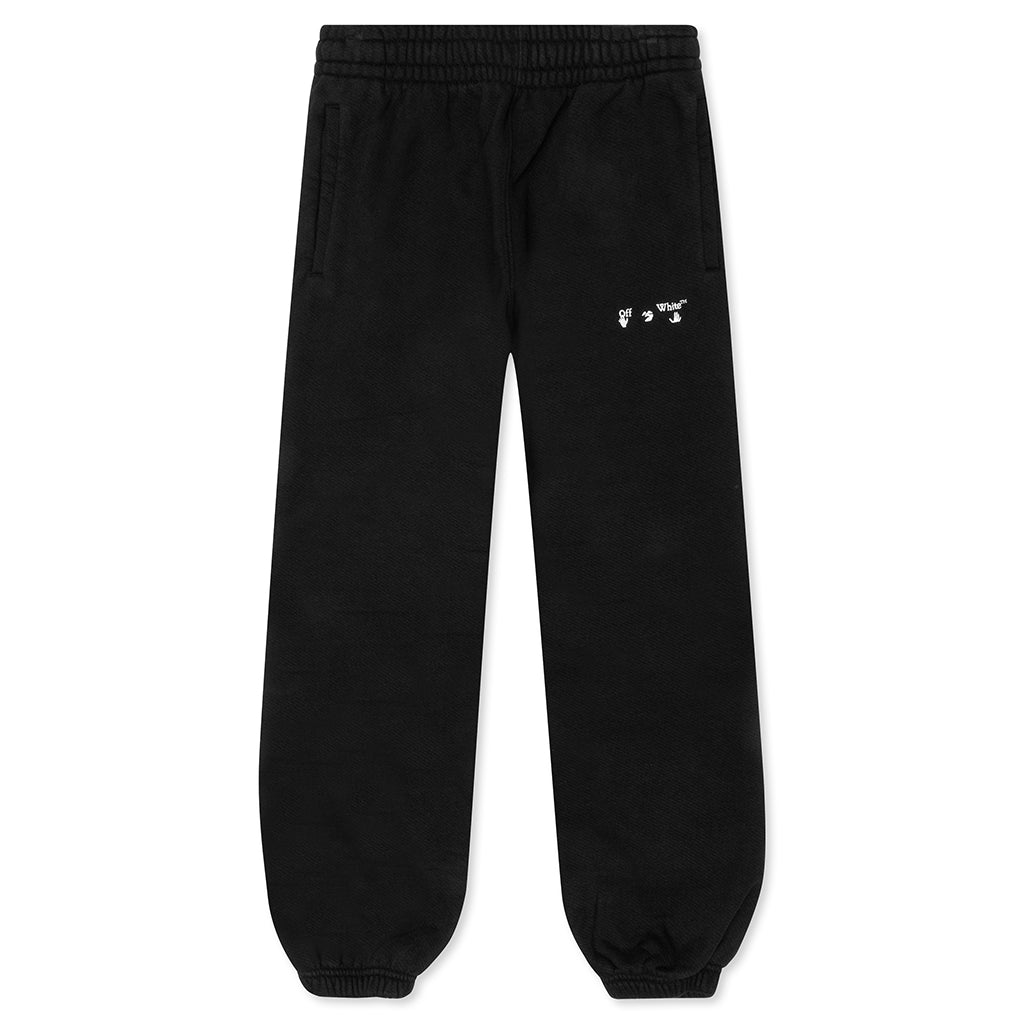 Diag OW Logo Shorten Sweatpant - Black/White – Feature