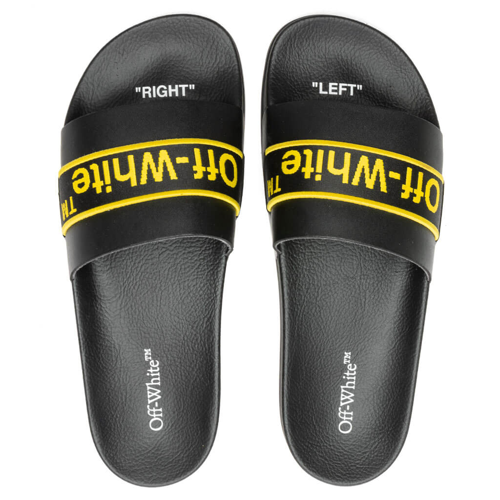 Off-White Industrial Belt Slides Black Yellow Virgil Abloh Men\'s Size 8 EU 41 Off-White | Shoes | New Mens Offwhite Industrial Belt Slider  main image 3
