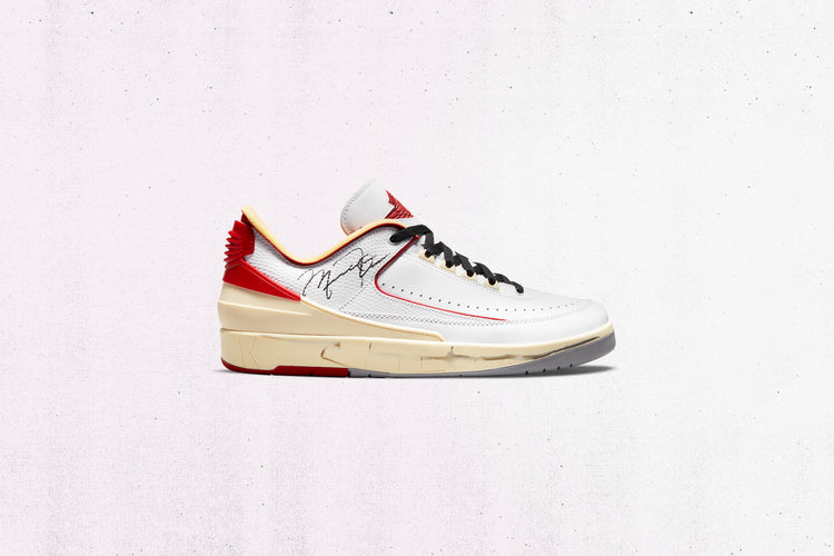 Off-White x Air Jordan Retro Low SP White/Varsity Red – Feature