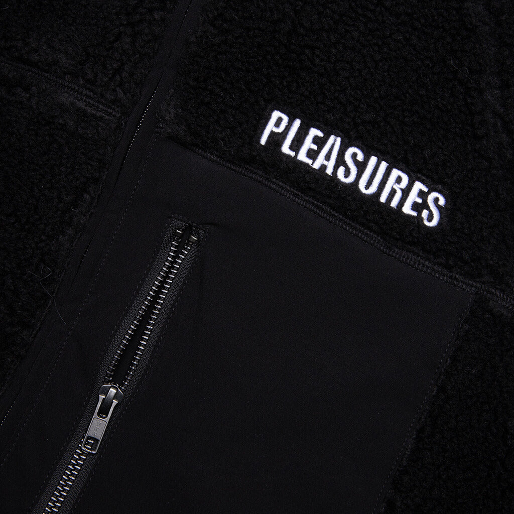 PLEASURES x Playboy Bunny Sherpa Zip Up Jacket - Black – Feature