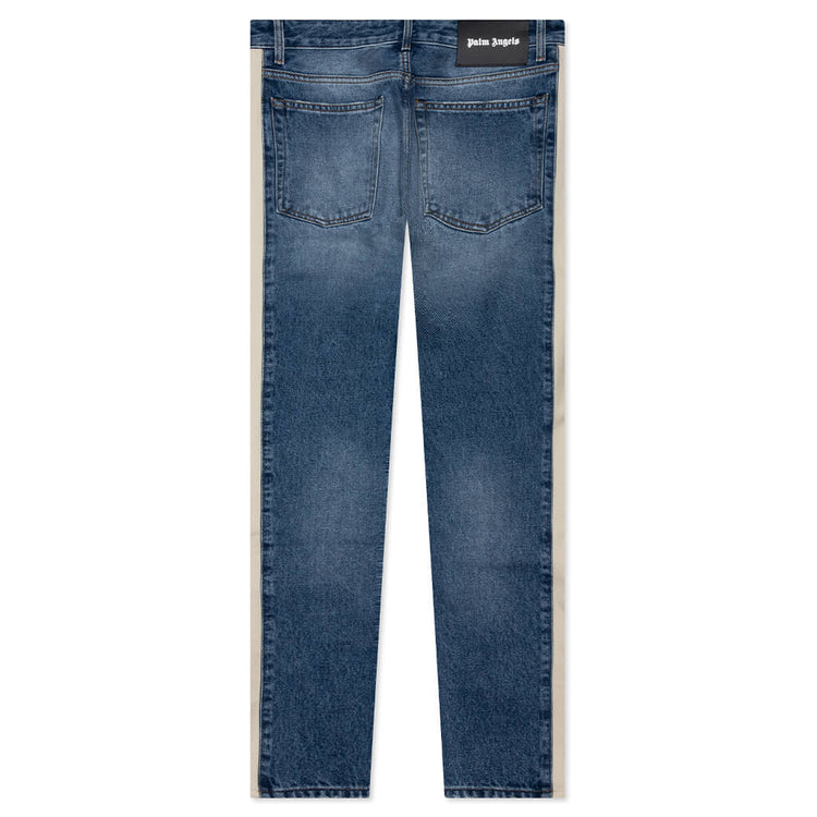 Indigo Track Denim Pants Light Blue Feature