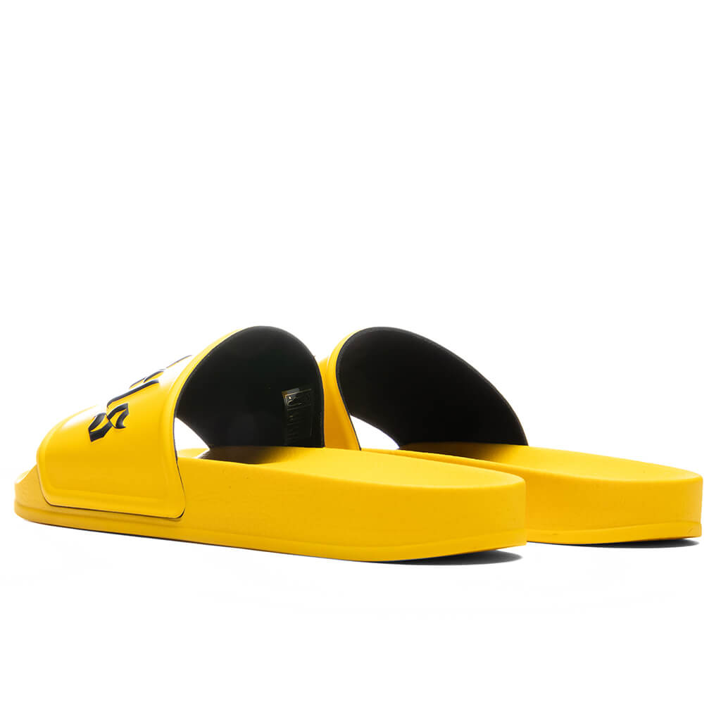 Palm Angels Yellow and Black Pool Slides Unisex Palm Angels Men main image 4