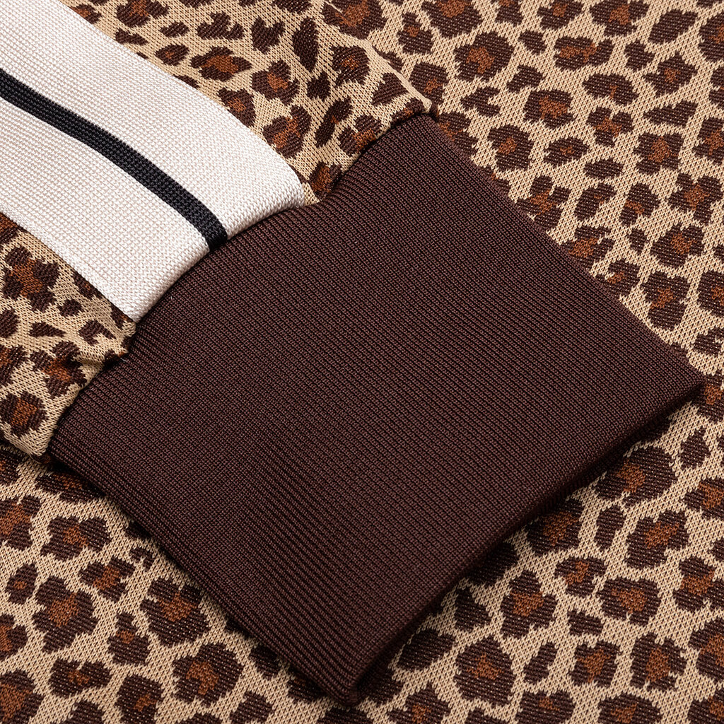Leopard Jacquard Track Jacket - Beige/Off White – Feature