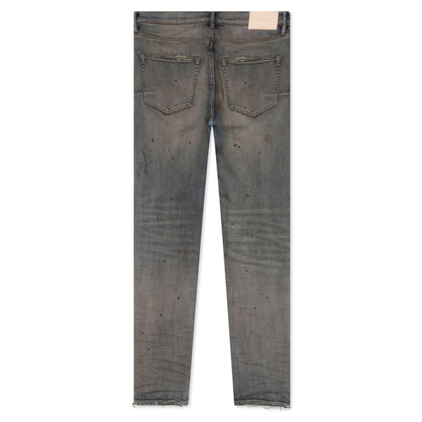 PURPLE BRAND Patched Skinny-fit Jeans - Indigo Oil Blue