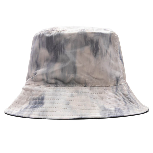 Reversible Bucket Hat with Woven Label - Light Grey/Grey Blue