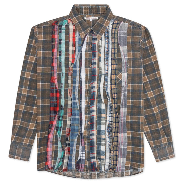 Rebuild by Flannel Shirt Ribbon Shirt - Brownish/Navy – Feature