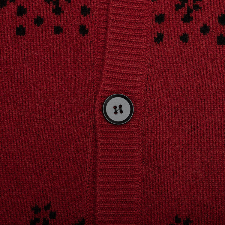 Bandana Knit Cardigan - Red/Black – Feature
