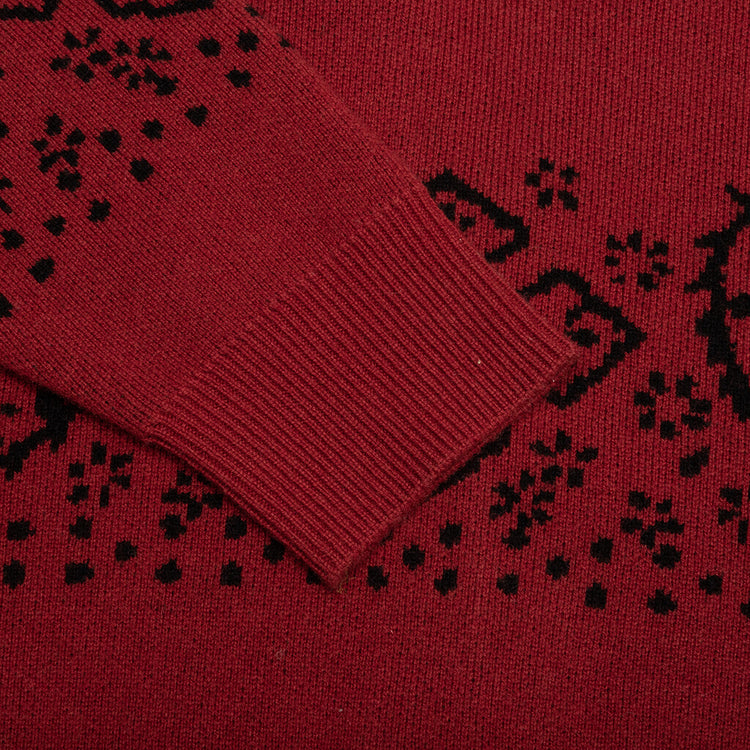 Bandana Knit Cardigan - Red/Black – Feature