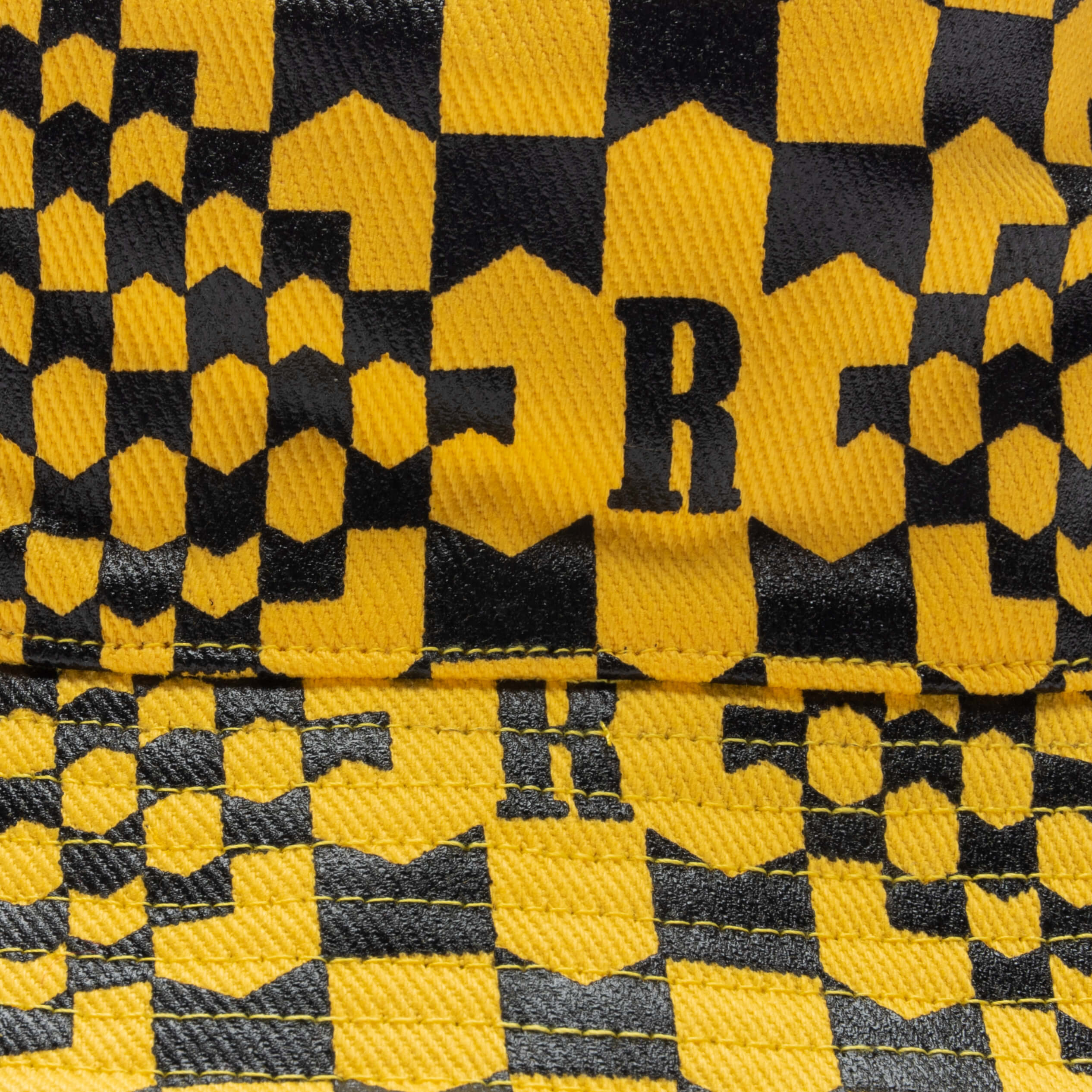 Checkered Monogram Bucket Hat - Yellow/Black – Feature
