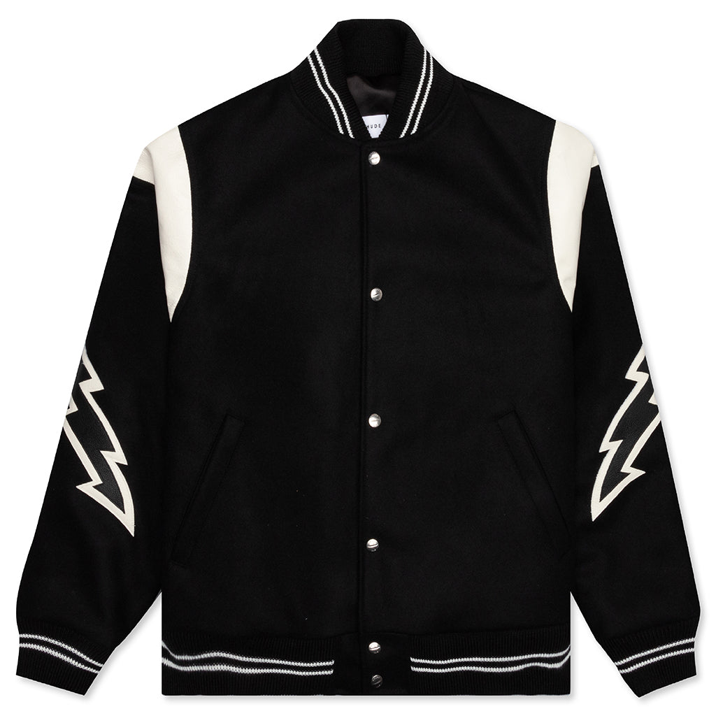 Lightning Varsity Jacket - Black – Feature
